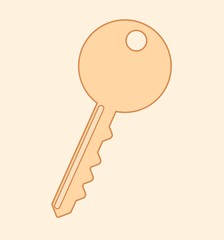 key icon, vector image