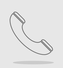 telephone handset icon.vector image
