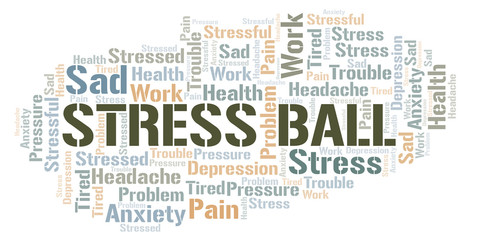 Fototapeta premium Stress Ball word cloud.