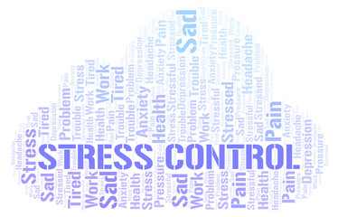 Obraz premium Stress Control word cloud.