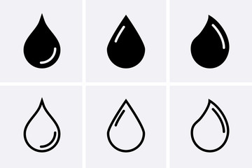 Water drop Icons - obrazy, fototapety, plakaty