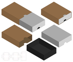 Box packaging die cut template design. 3d mock-up