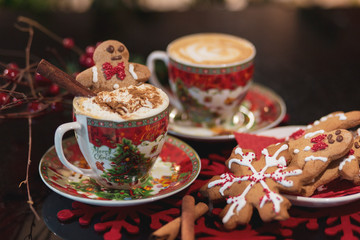 Christmas drinks and cookies 