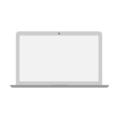 laptop flat design. front wiev. vector illustration.