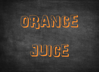 Orange juice color drink food learn children letters