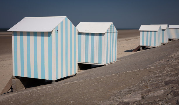 beach huts at hardelot