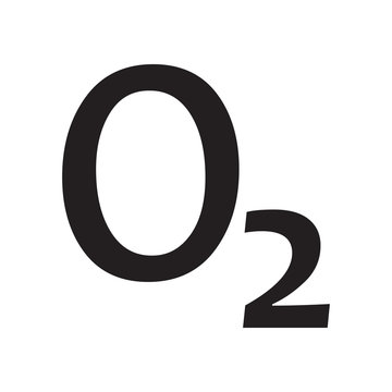 oxygen formula black icon. vector design illustration.