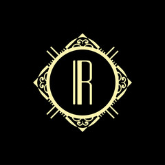 Art Deco modern monogram