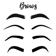 Brows lettering vector illustration