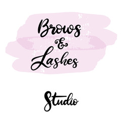 Lashes lettering vector illustration