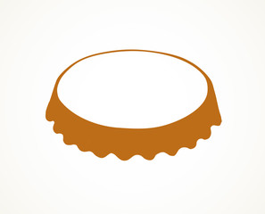 Iron bottle cap. Vector drawing