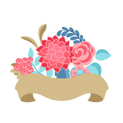 Decorative element with gentle flowers.