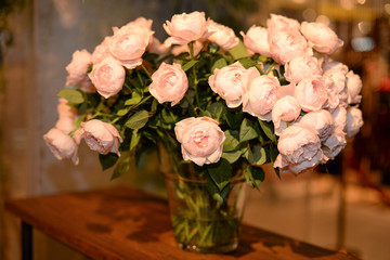 bouquet of pink roses