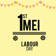 Happy Labor Day 1 May Vector Template Design Illustration