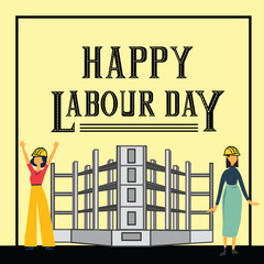 Happy Labor Day 1 May Vector Template Design Illustration
