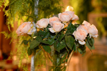 bouquet of pink roses