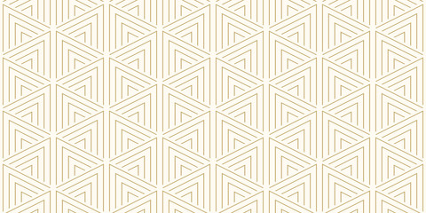 Background pattern seamless geometric triangle abstract gold luxury color vector.