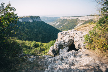 Fototapeta na wymiar view of mountains in Crimea 