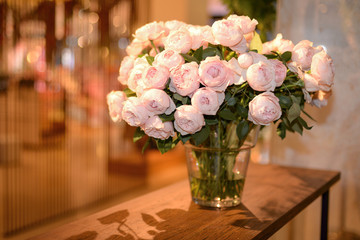 bouquet of pink roses