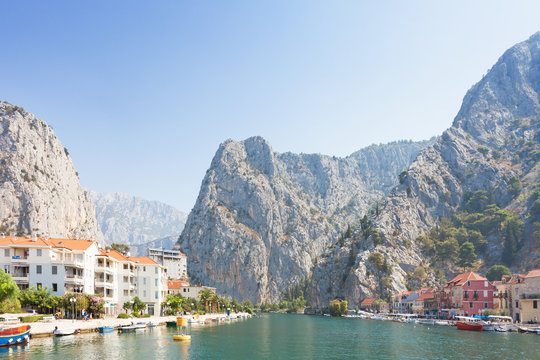 Omis, Croatia - The Cetina river of Omis leading to the back country