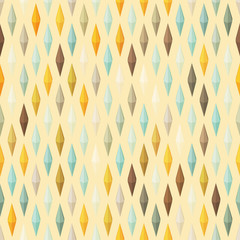 Seamless diamonds pattern. Multicolored background with geometric 3D shapes.