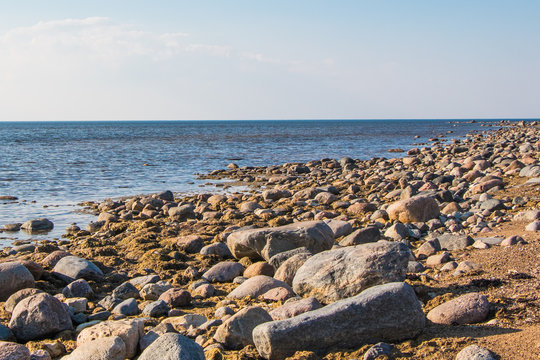 Rocky coast in Kabli, Baltic Sea, Estonia