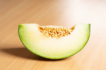 Fresh green melon fruit