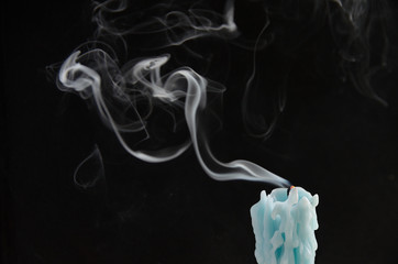 smoke on black background