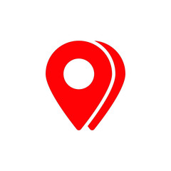 Red maps pin. Location map icon. Location pin. Pin icon vector.	