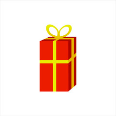 EPS 10. A red gift with bow