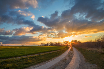 Morgenspaziergang bei Sonnenaufgang