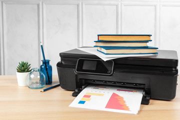 multi-function printer machine ready for printing, copy, scanning  in office