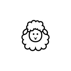 Sheep icon. Animal head. Silhouette icon sheep. Farm sign. Graph symbol for your web site design, logo, app, UI. Ewes.