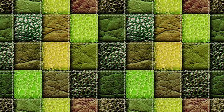 seamless leather patchwork background