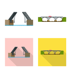 Vector design of connection and design sign. Set of connection and side stock symbol for web.