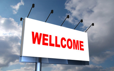 billboard concept. 3d illustration