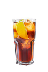 Summer cocktail on isolated white background