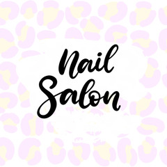 Nail lettering vector illustration