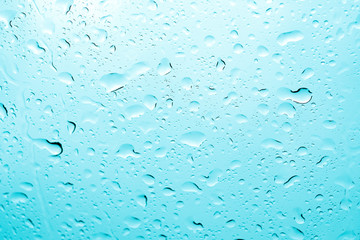 Picture Inside of water rain drops on car window glass