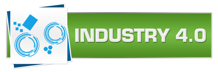 Industry Four Point Zero Green Blue Technology Block 