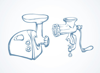 Meat grinder. Vector drawing