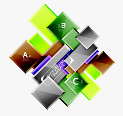 Square geometric composition