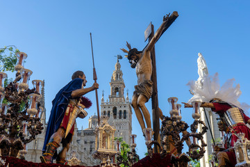 Obraz premium Semana santa en Sevilla, Cristo del Desamparo y Abandono de la hermandad del cerro del águila
