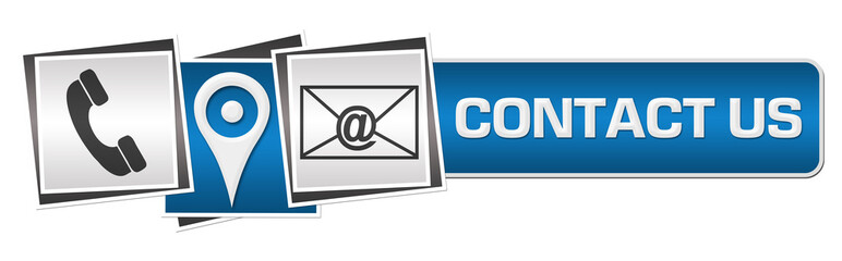 Contact Us Blue Grey Squares Bar 