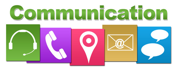 Communication Professional Colorful Symbols 