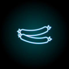 sausages neon icon. Elements of Food set. Simple icon for websites, web design, mobile app, info graphics
