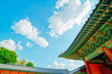 roof of korea temple