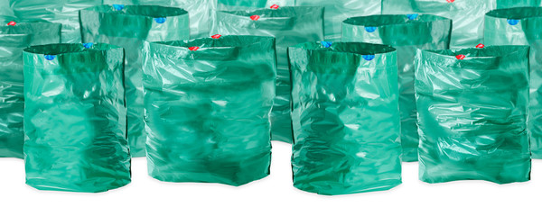 garbage plastic bag trash waste ,  background on white
