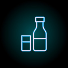 bottle of milk neon icon. Elements of Food set. Simple icon for websites, web design, mobile app, info graphics