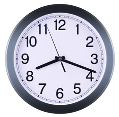 Wall clock isolated on white background